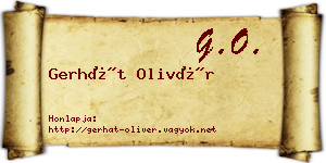 Gerhát Olivér névjegykártya