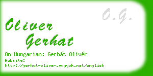 oliver gerhat business card