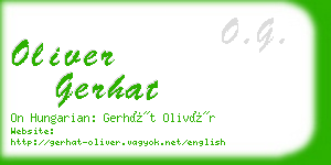 oliver gerhat business card
